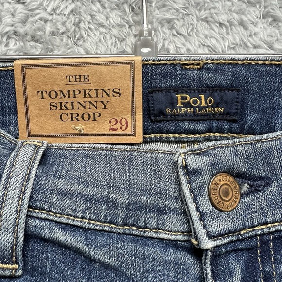 Polo Ralph Lauren Womens Jeans Blue Size 29 Tompkins Skinny Ankle Cropped Preppy - Picture 8 of 16